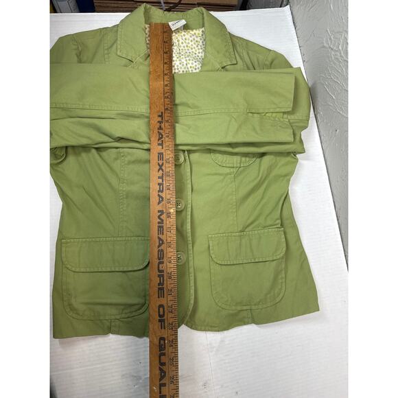 Old Navy Green Jacket Womens Lined Blazer Classic Retro Light Casual Size Large‎ - Picture 5 of 5